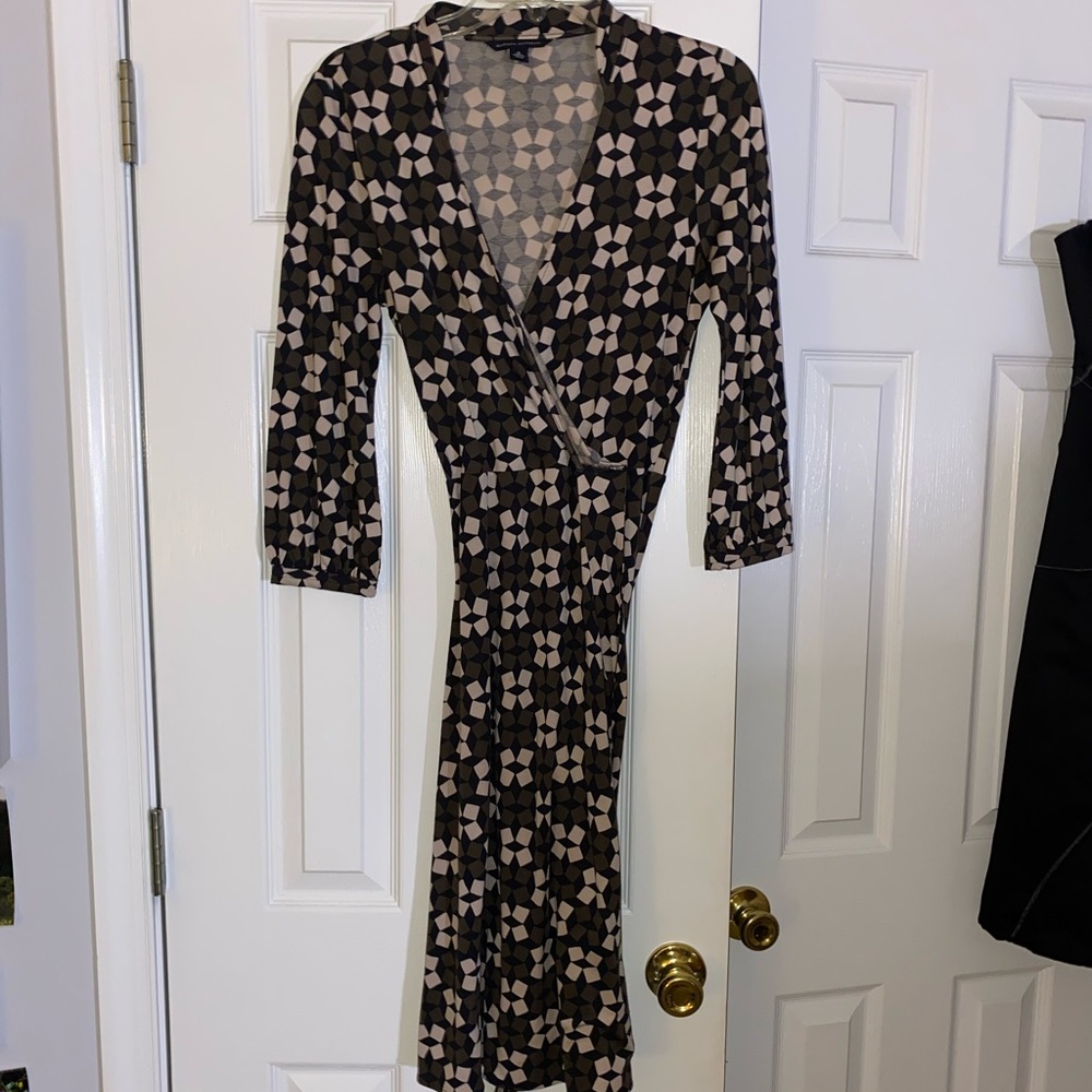 banana republic long wrap dress